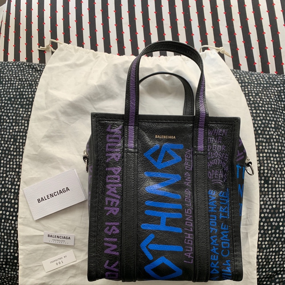 NEW ✨Balenciaga Graffiti Bazar Shopper XS